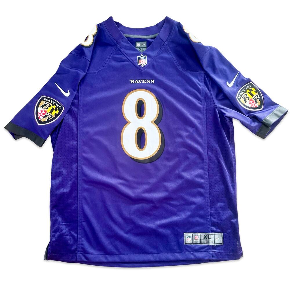 Nike Lamar Jackson #8 Baltimore Ravens NFL Game Limited Jersey Mens XL